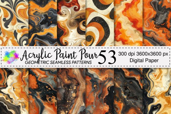 Acrylic Pour Seamless Pattern Design