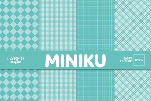 Blue Basic Digital Papers Set
