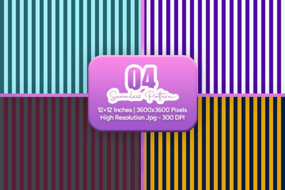 Bold Teal Purple Stripe Pattern Set: A Strategic Design Tool for Creatives and Professionals