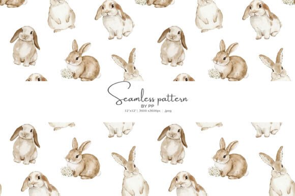 Bunny Seamless Pattern Features