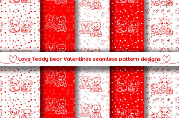 Cute Love Teddy Bear Valentine’s Pattern: A Sweet Addition to Your Creative Projects