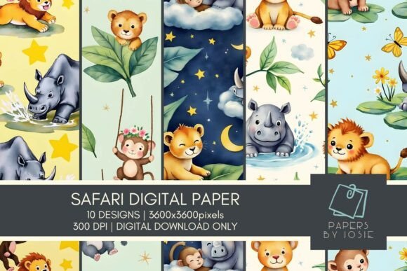 Cuter Safari Animals Digital Paper: A Creative Revolution for Modern Crafters