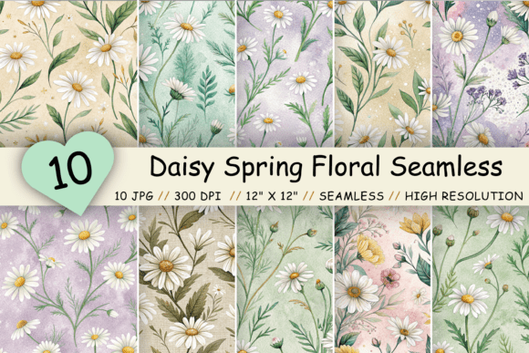 Daisy Spring Floral Digital Paper: A Versatile Creative Resource