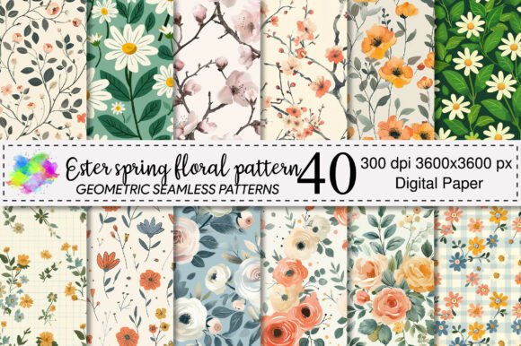 Discover the Ester Spring Floral Pattern: A Versatile Digital Design for Creative Professionals