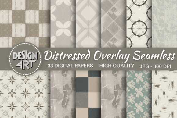 Distressed Overlay Seamless Pattern: Add Vintage Grit and Texture to Your Designs