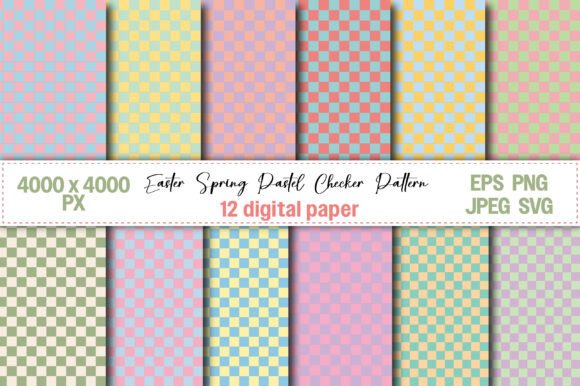 Easter Spring Pastel Checker Pattern: A Versatile Design for Seasonal Projects