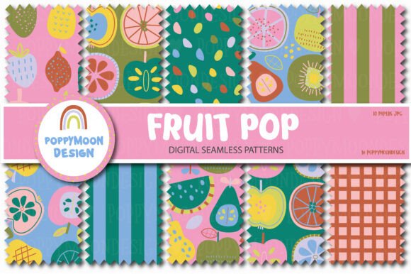 Fruit Pop Seamless Paper: A Playful Retro Touch for Your Projects