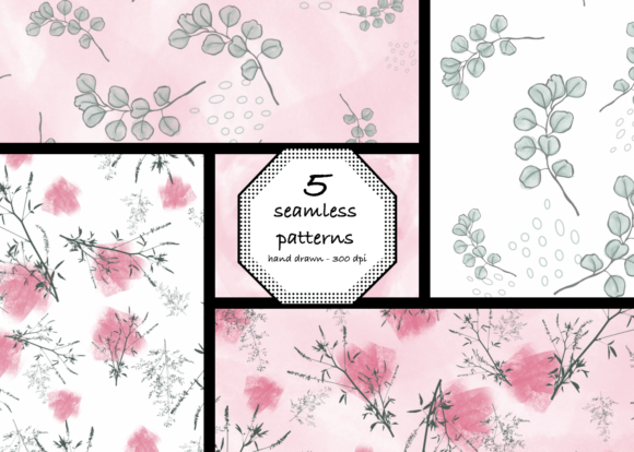 Pastel Stamping Eucalyptus Strawberry: A Versatile Design for Creative Projects