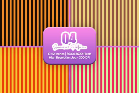 Retro Bold Stripe Seamless Pattern Set