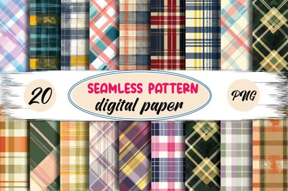 Seamless Plaid Digital Paper: A Timeless Addition to Modern Design