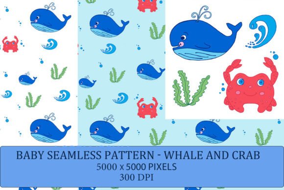 Seamless Sea Pattern - Whale and Crab: A Strategic Design Tool for Creative Professionals