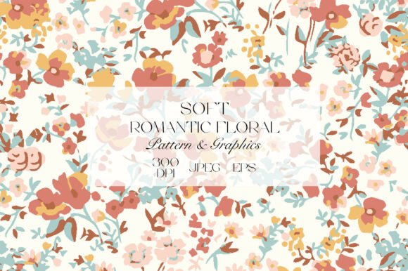 Soft Romantic Flower Pattern: A Timeless Design for Modern and Vintage Applications