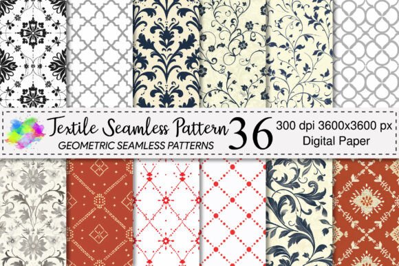 Textile Seamless Pattern Design: Elevate Your Creative Projects with a Digital Paper Bundle