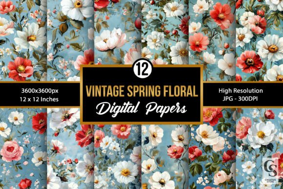 Vintage Spring Cottagecore Flowers: A Timeless Addition to Your Creative Projects