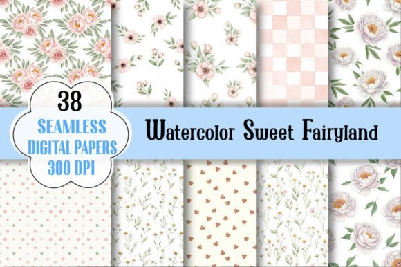 Watercolor Sweet Fairyland Seamless: A Whimsical Design for Creative Projects