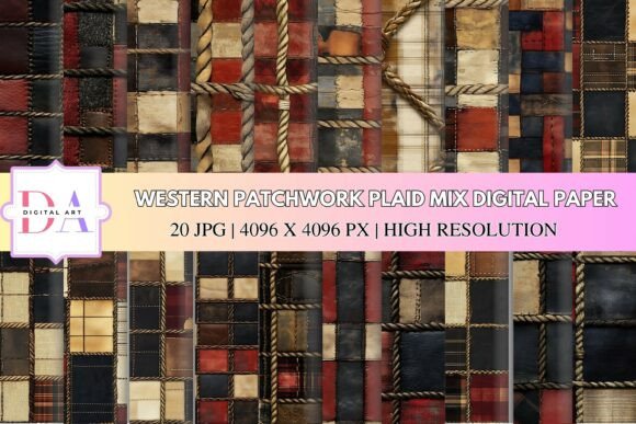 Western Patchwork Plaid Mix Digital Paper: A Versatile Design Resource